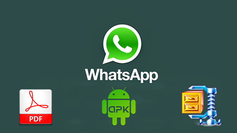 Share PDF, apk and zip files on WhatsApp